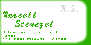 marcell stenczel business card